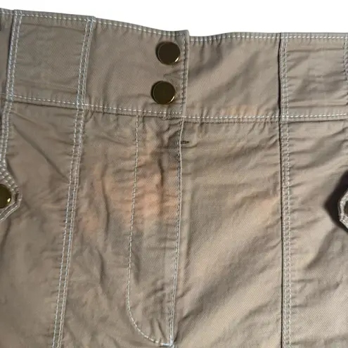 Veronica Beard Sigrid Khaki High Rise Wide Leg Cargo Utility Pants Size 6