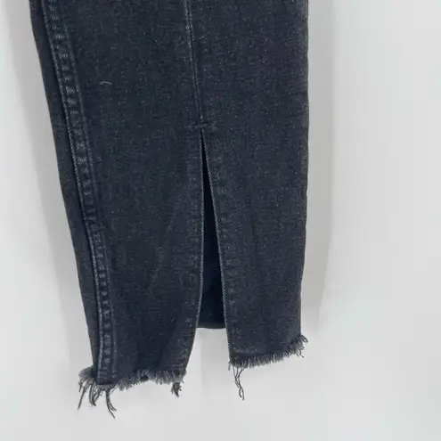 Abercrombie & Fitch  The Skinny High Rise Split hem Black Curve Love Jeans Sz 28