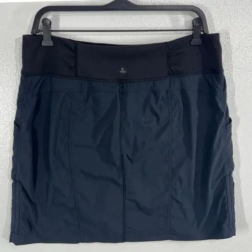 prAna Black Active Skort L | Built-In Shorts | Hiking Travel Athleisure Skirt