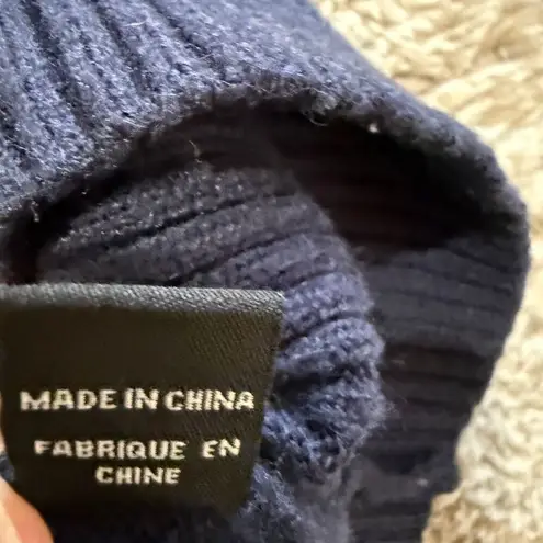 Maeve by Anthropologie Navy & Red Striped Sleeveless Sweater Vest Striped Quarte Blue Size undefined