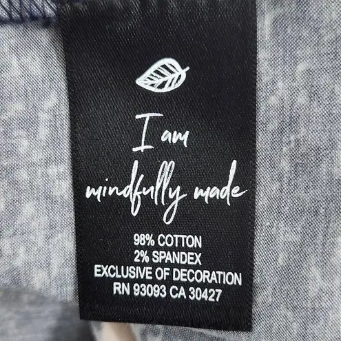 Nic+Zoe Navy Floral Blouse NWT Size PP Dark Blue Floral Top Navy and Pink Top