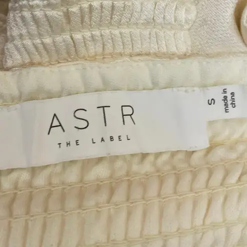 ASTR The Label Cream Sleeveless Cowl Neck Cami Camisole Tank Crop Top Size S