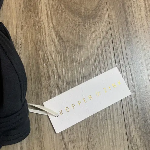 NWT Kopper & Zink Harper Strappy Cut Out Mesh One Piece Swimsuit Black Size XS