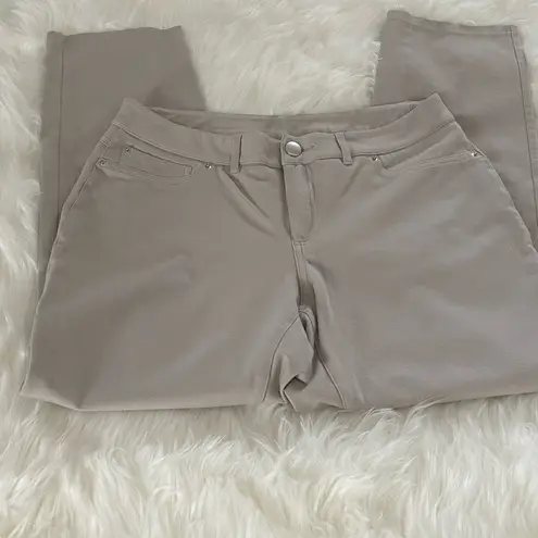 INC International Concepts Women's Beige Straight Leg Ponte Jeans Tan Size 12