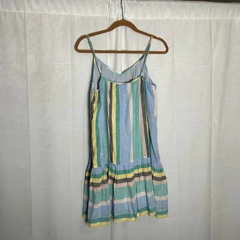 Rails Ari Jamaica Stripe Dress Sleeveless Mini Rayon Linen Blend Size XS