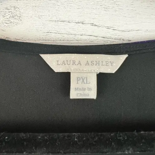 Laura Ashley Blue Green Abstract Print Blouse Size PXL