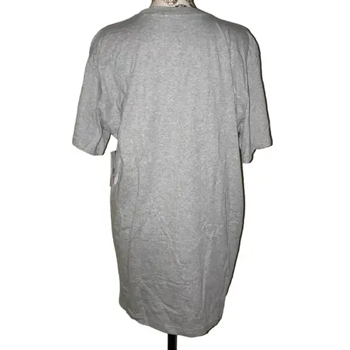 BREAST CANCER AWARENESS GRAY & PINK "NO ONE FIGHTS ALONE" TEE SIZE XL