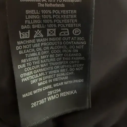 TED BAKER Renika Packable Puffer Jacket Black Size 3 / 8 NEW