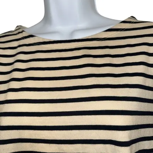 NILI LOTAN Target Long Sleeve Breton Top Cream And Black EUC Size Medium