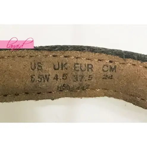 Hush Puppies Laze Slingback Leather Fringe Western Low Heel Comfort Flat Sandals