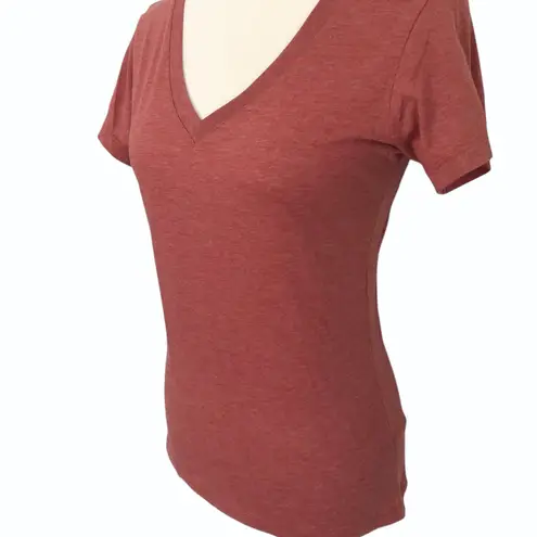 Xxi Rusty Red Short Sleeve V-Neck Tee Medium