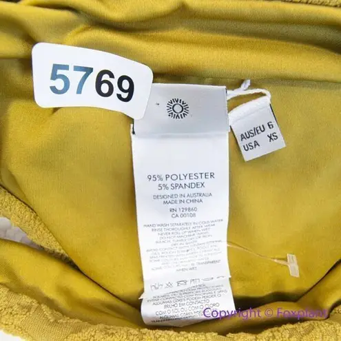 NEW Rhythm Free People Paisley Hi String Bikini Bottoms, size XS Green