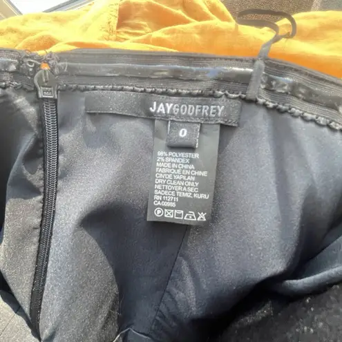 Jay Godfrey Strapless Sylvia Gown Black Tuxedo Dress Size 0 NWT