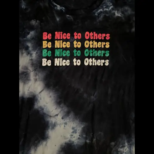 Discreet  Be Nice To Others Tie Dye Dress Large NWT - Image 2