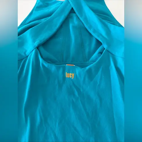 Lucy Activewear Lucy Crisscross Activewear Tank Dark Teal
