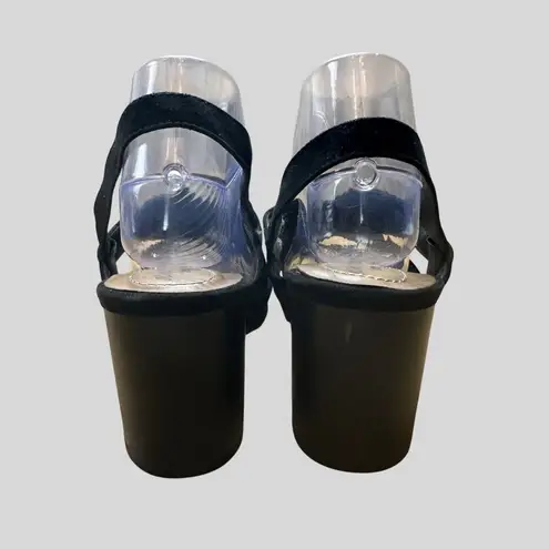 dexflex comfort Velvet Cross-Strap Elegant Fashion Block Heel Sandals 9.5