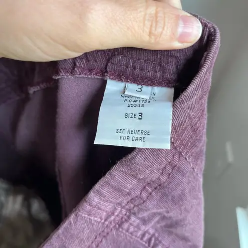 Paris Blues Y2K Paris Blue Purple Low Rise Corduroy Cropped Cargo Pants Size 3