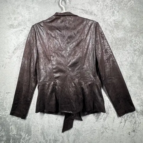 Joseph Ribkoff Tie Front Jacket Brown Lightweight 6 Luxe Party Evening Edgy