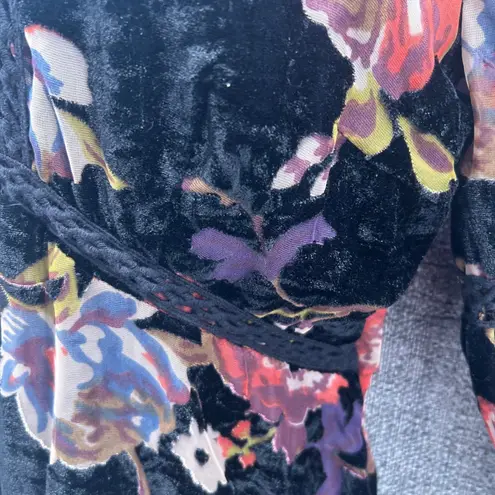 Whimsigoth Juniors Dress M Black Velvet Burnout Empire Floral Dark Romantic Boho Size undefined