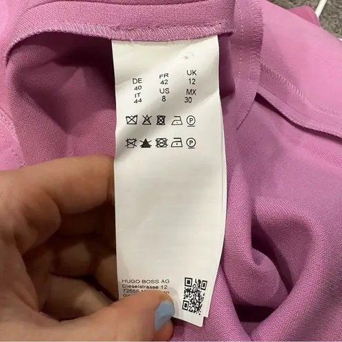 Hugo Boss Ditama Long Sleeve A Line Dress Blossom 8