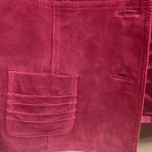 Ideology Women's Red Leather- Suede Jacket NICE