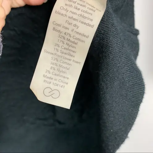 CALIA by Carrie Underwood Textured Crew Sweatshirt Black