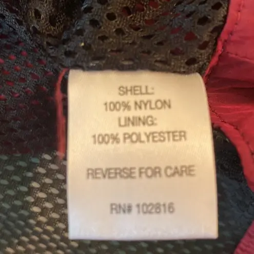 Garnet Hill Windbreaker Lightweight Jacket w Hood Merlot SMALL