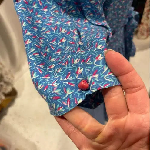 Vintage blue floral retro 60’s