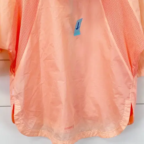 Adidas Neo Studio Womens M Windbreaker Jacket Nectar Peach Full Zip Activewear Pink Size M