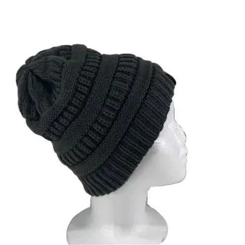 NWOT Women's Grey Satin lined Beenie Gray