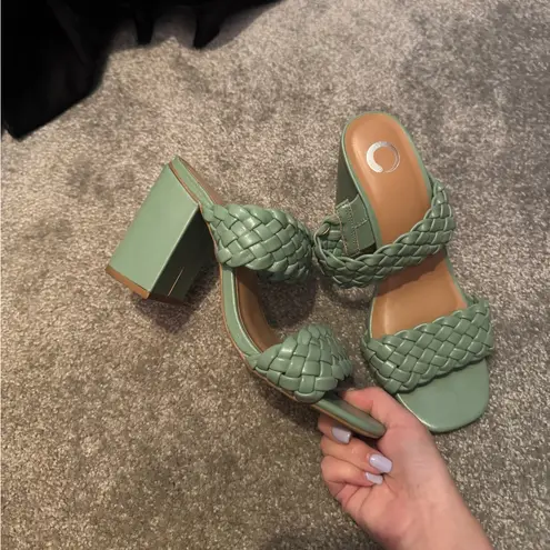 Mint Green Braided Women's Sandals Size 8