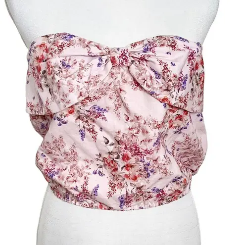 Cami NYC NWT Dedrah Primavera Strapless Bow Top Women’s Size Small Pink Linen