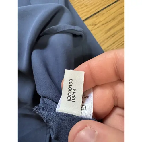 EXPRESS  The Portofino Shirt Blue Button Front Size Small Lightweight‎ Polyester