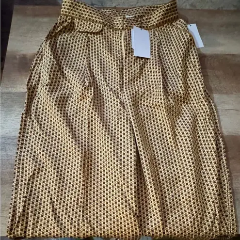 Equipment ALLETTE SILK TROUSER IN BUFF MULTI, Size 0, New with Tag MSRP $350