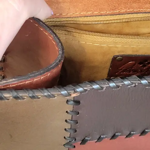 Patricia Nash Patchwork DANTE Crossbody Leather Flap Shoulder Bag