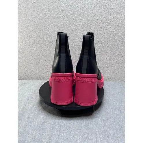 Sorel  Women's Brex Heel Chelsea Boots Pink Black Size 6