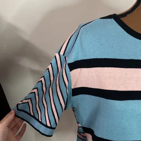 Marc by Marc Jacobs silk cashmere blend pastel striped knit short sleeve size XS