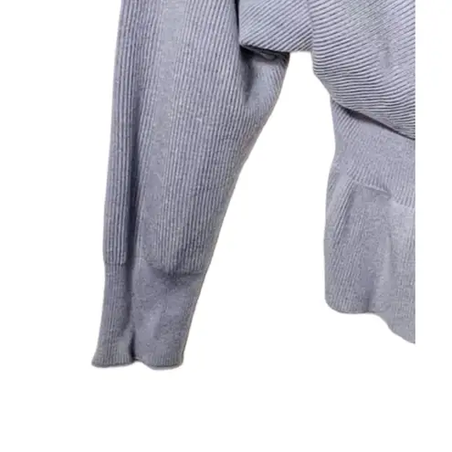 Zesica Womens Sweater Size XL Blue Gray Long Sleeve Pullover V Neck Peplum NWT