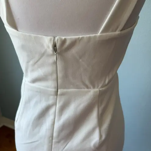 Lulus Gorgeous Aesthetic Ivory Taffeta Sleeveless Mini Dress Size Medium