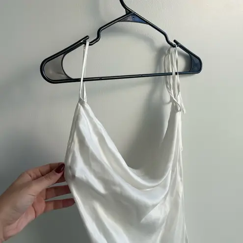 Rat & Boa  Ophelia White Dress Gold Chain Back