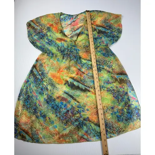 Pineapple Cove Dress Sheer Colorful V