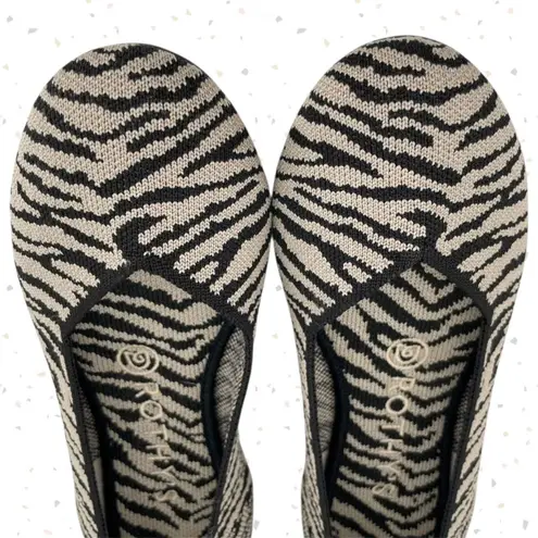 Rothy's Black Zebra Neutral Animal Print Casual Shoes EDS Spoonie Rothy’s The Flat 6.5