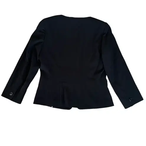 Weekend Max Mara Women’s Black Cropped Y2K 3/4 Length Sleeve Pocket Black Blazer Size XS