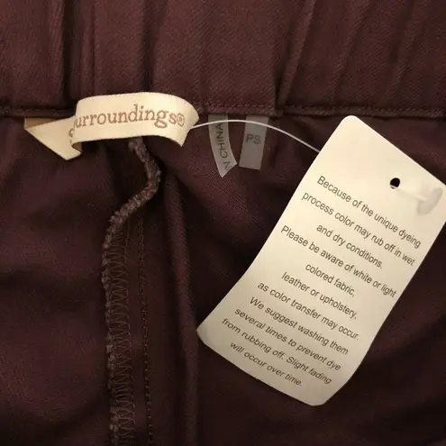 Soft Surroundings Womens Skinny Jeans Pull On Ankle Button Detail Purple PS