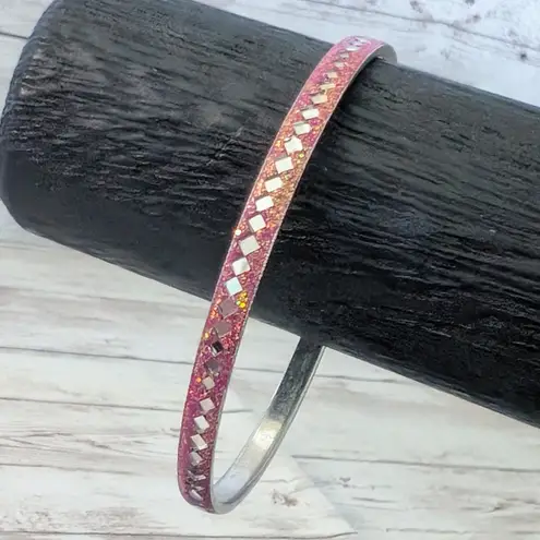 Vintage Bracelet Pink with Gold Under Tones & Mirrored Detail