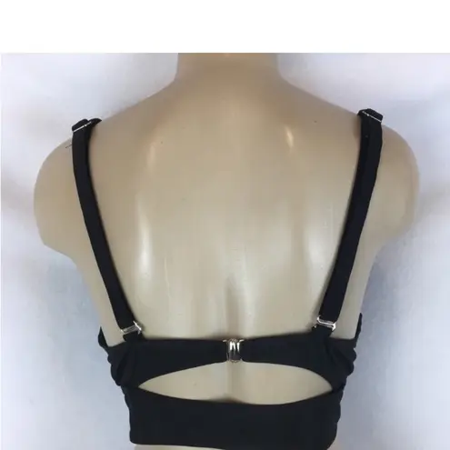 Black Drape Bra Support Cup Bikini Top XXL