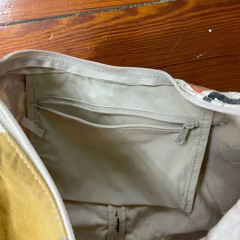 Colorful Canvas Crossbody Bag Southwest Desert Scene Print Boho Sling Orange