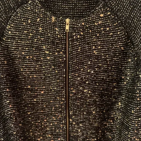 Mossimo Women’s Black/Gold Full Zip Sweater Jacket size Large