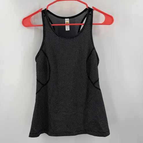Lole Athletic Tank Top Extra Small Black Racerback Geo Yoga Workout Reflective