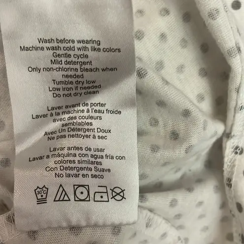 Motherhood Maternity Sleep White with Gray Polka Dots & Trim Tank Size Medium